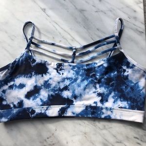 Betsey Johnson performance tie dye sports bra  Lg
